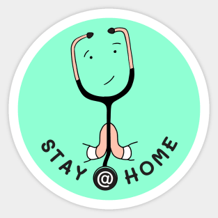 corona virus - stay at home Sticker